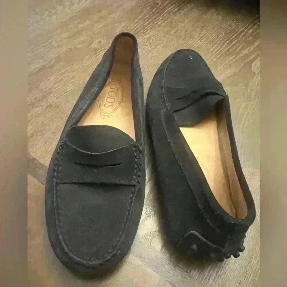 Tod's Suede Driver Penny Loafers size 38.5 - Picture 4 of 8